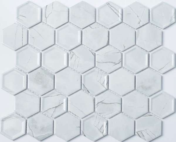 Мозаика NS Mosaic P-505, цвет белый, поверхность глянцевая, квадрат, 281x325