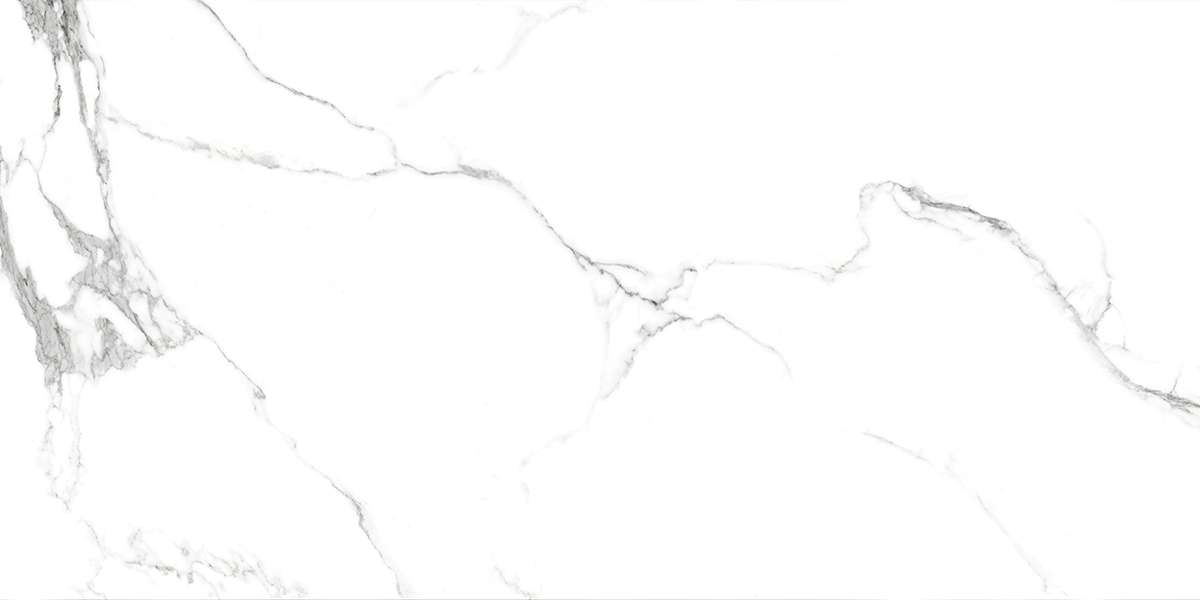 Керамогранит Absolut Gres Statuario Titan Gloss, цвет белый, поверхность глянцевая, прямоугольник, 600x1200