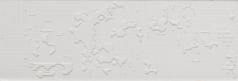 Керамогранит Mutina Cloud relief Bianco PUBC01, цвет белый, поверхность матовая, прямоугольник, 180x540