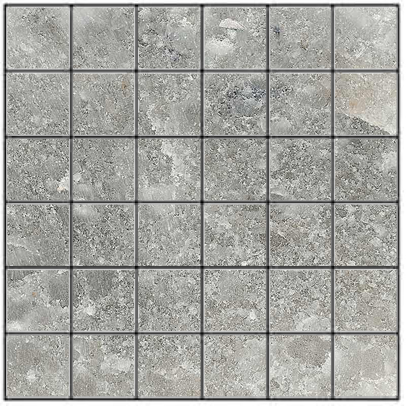 Мозаика Cerim Rock Salt Mosaico Maui Green Nat 766778, цвет серый, поверхность натуральная, квадрат, 300x300