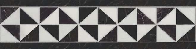 Бордюры Kerama Marazzi Бордюр Майори обрезной HGD\A53\13022R, цвет чёрно-белый, поверхность лаппатированная, прямоугольник, 72x300