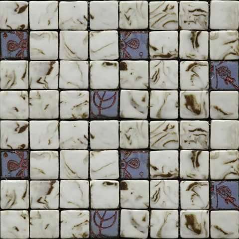 Мозаика Gaudi Vint-1(3), цвет белый, поверхность глазурованная, квадрат, 280x280