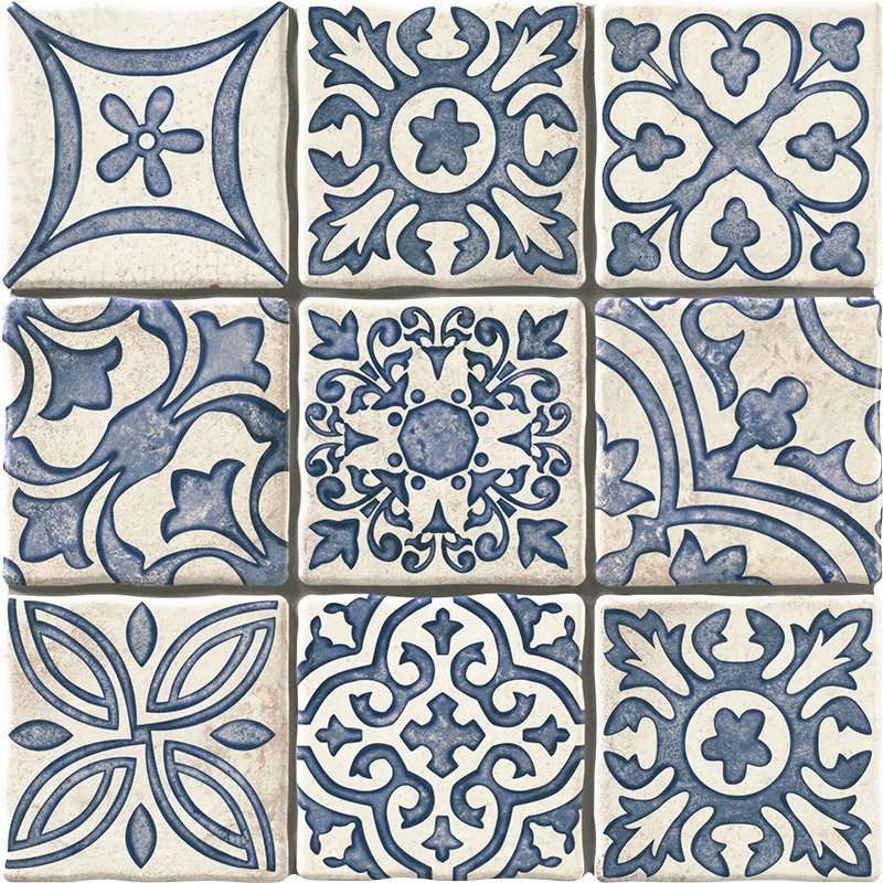Декоративные элементы Mainzu Duomo Monza Blu, цвет синий, поверхность матовая, квадрат, 200x200