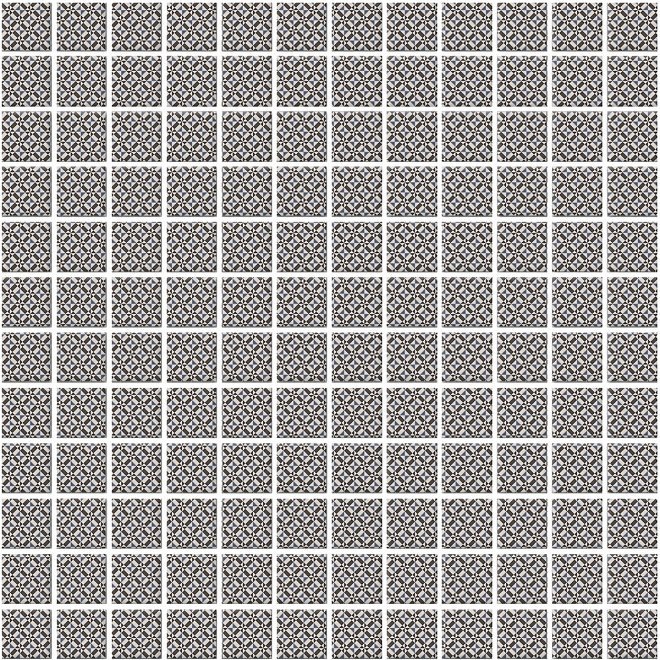 Керамическая плитка Kerama Marazzi Кастелло орнамент серый 20108, цвет серый, поверхность матовая, квадрат, 298x298