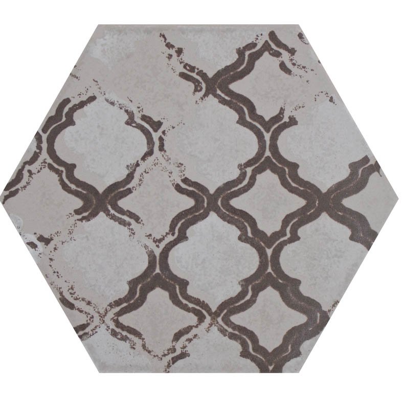 Декоративные элементы Settecento Matiere Hexa-Stile Decor Corda Lappato, цвет серый, поверхность лаппатированная, шестиугольник, 126x110