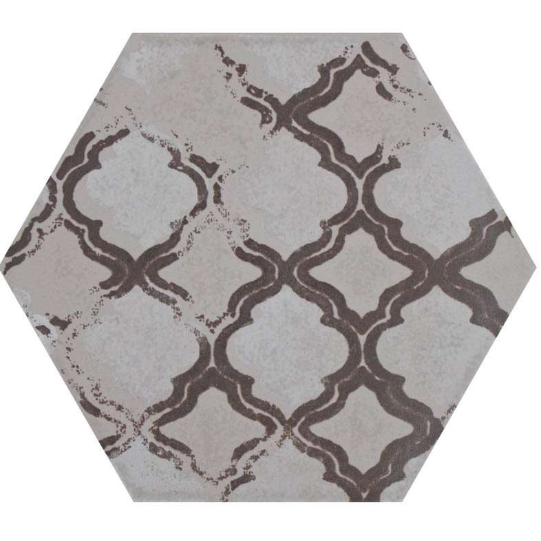 Декоративные элементы Settecento Matiere Hexa-Stile Decor Corda Lappato, цвет серый, поверхность лаппатированная, шестиугольник, 126x110