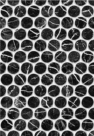 Керамическая плитка Керамин Помпеи 1 тип 1, цвет чёрно-белый, поверхность глянцевая, прямоугольник, 275x400