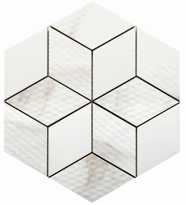 Мозаика Grespania Palace Calacata Forli, цвет белый, поверхность полированная, квадрат, 250x250