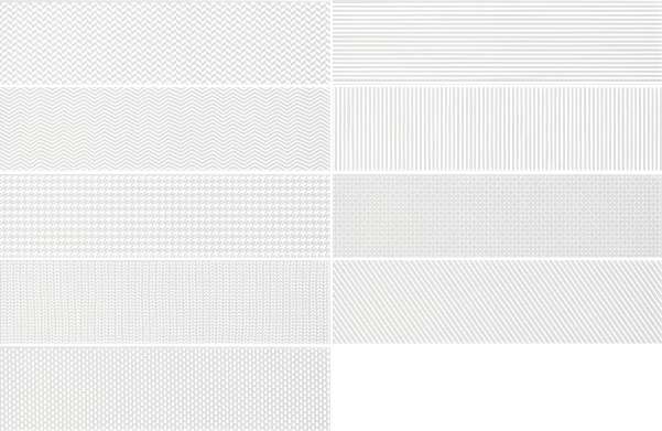 Декоративные элементы Wow Gradient Decor White Matt 109161, цвет белый, поверхность матовая, прямоугольник, 75x300