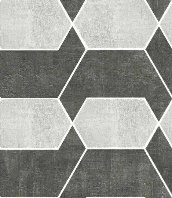 Декоративные элементы Made+39 Brush Esagoni Smoke Ice BD01400, цвет серый, поверхность матовая, квадрат, 300x300