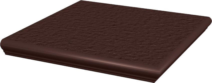Ступени Paradyz Natural Brown Duro Cтупень простая с капиносом, цвет коричневый, поверхность структурированная, прямоугольник, 330x330