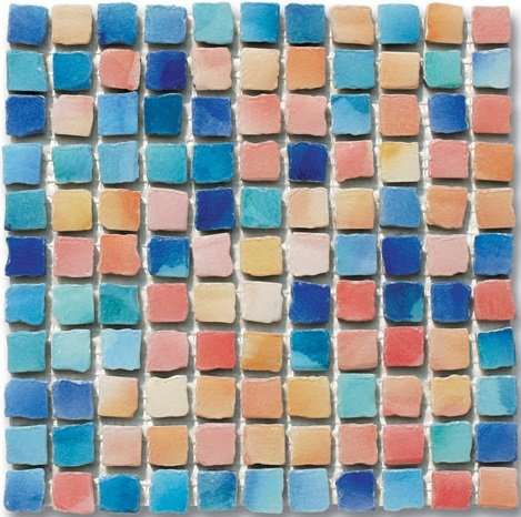 Мозаика Ker-av Frammenti&Riflessi Multicolor su Rete (2,5X2,5) KER-9027, цвет разноцветный, поверхность глянцевая, квадрат, 300x300