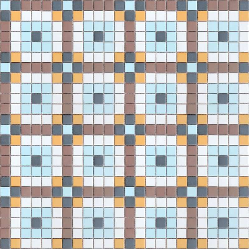 Мозаика Caramelle Mosaic Ornamento 2 23x23x6, цвет разноцветный, поверхность матовая противоскользящая, квадрат, 300x300