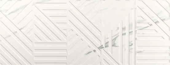 Керамическая плитка Click Akros Cross White Mate, цвет белый, поверхность матовая, прямоугольник, 350x900