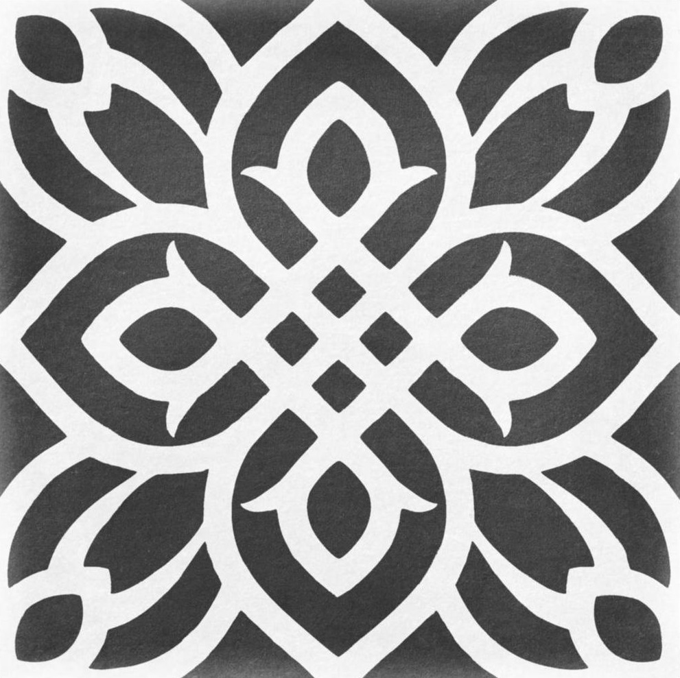 Керамогранит Grespania Bolshoy Negro 01, цвет чёрно-белый, поверхность матовая, квадрат, 200x200