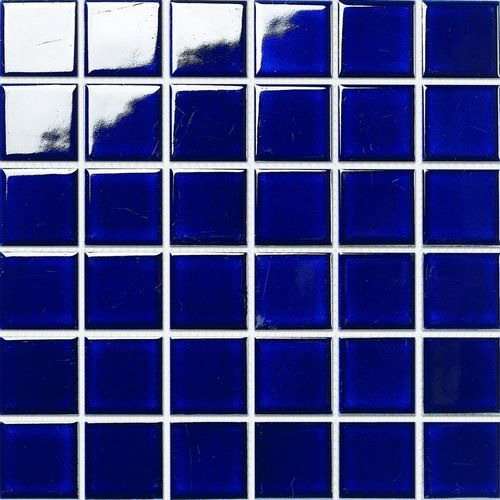 Мозаика NS Mosaic PW4848-14, цвет синий, поверхность глянцевая, квадрат, 306x306