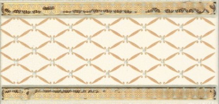Бордюры APE Lord Cenefa Delis Marfil Gold, цвет бежевый, поверхность глянцевая, прямоугольник, 100x200