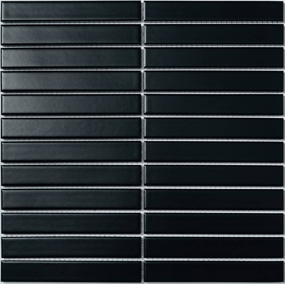 Мозаика NS Mosaic P-531, цвет чёрный, поверхность матовая, квадрат, 296x300