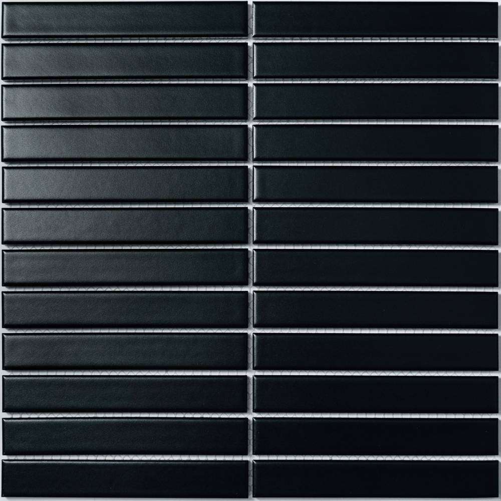 Мозаика NS Mosaic P-531, цвет чёрный, поверхность матовая, квадрат, 296x300