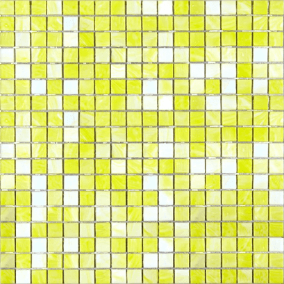 Мозаика Art & Natura Classic Claudia 1, цвет жёлтый, поверхность глянцевая, квадрат, 295x295