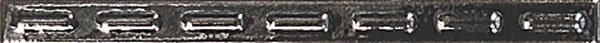 Бордюры Kerama Marazzi Карандаш Стежок металл 180, цвет серый, поверхность глянцевая, прямоугольник, 15x200