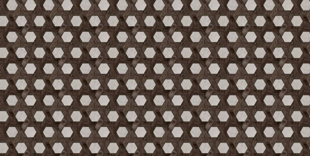 Декоративные элементы La Fabbrica Il Cerreto Dec Amarone Brown MOSCP03, цвет серый коричневый, поверхность матовая, шестиугольник, 260x300