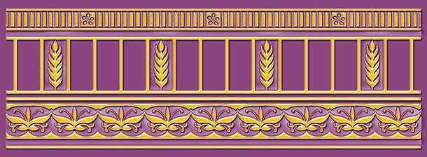 Бордюры Ceramique Imperiale Воспоминание 05-01-1-93-03-56-885-0, цвет фиолетовый, поверхность матовая, прямоугольник, 90x250