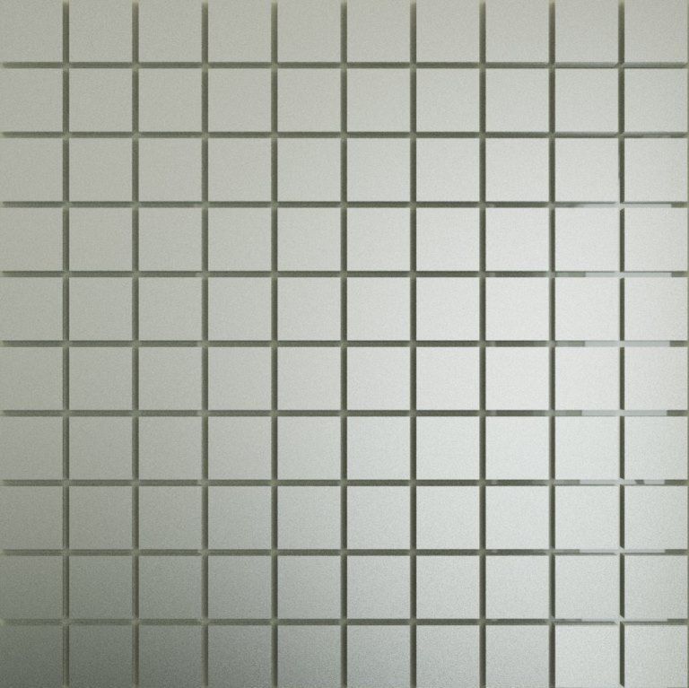 Мозаика ДСТ Мозаика зеркальная Серебро матовое См25 25х25, цвет серый, поверхность матовая, квадрат, 300x300