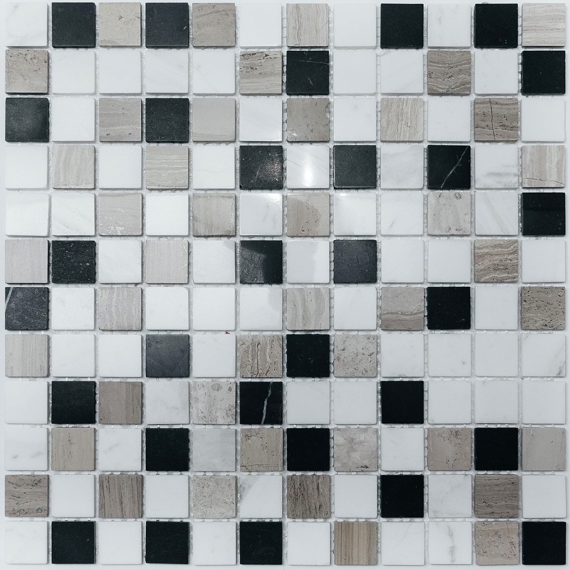 Мозаика NS Mosaic KP-746, цвет коричневый бежевый, поверхность полированная, квадрат, 298x298
