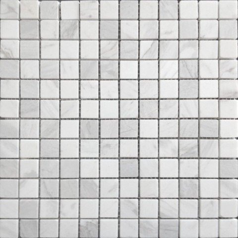 Мозаика Caramelle Mosaic Pietrine Dolomiti Bianco Pol 23X23 4mm, цвет белый, поверхность полированная, квадрат, 298x298