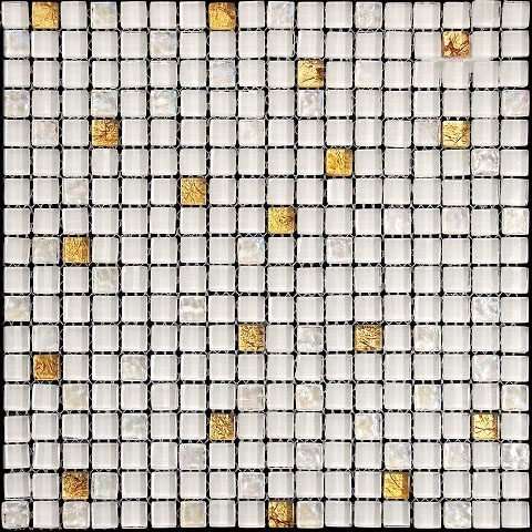 Мозаика Natural Mosaic Pastel 4PST-028 (Стекло), цвет серый, поверхность глянцевая, квадрат, 298x298