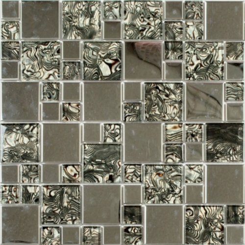 Мозаика NS Mosaic MS-611, цвет серый, поверхность глянцевая, квадрат, 300x300