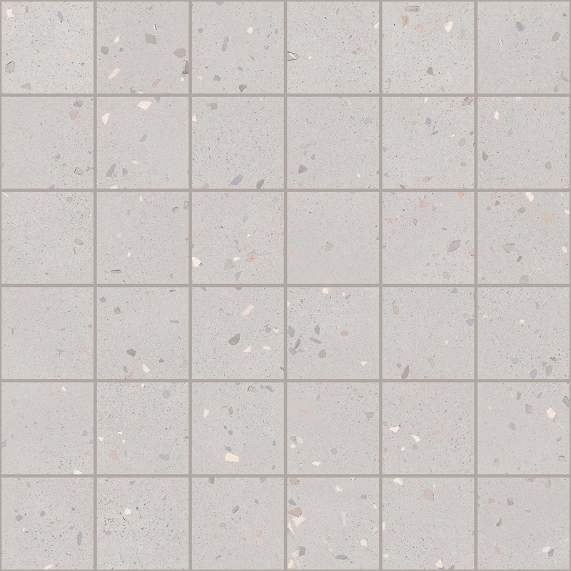 Мозаика Sant Agostino Deconcrete Mosaic De-Micro Pearl CSAMDIPE30, цвет серый, поверхность матовая, квадрат, 300x300