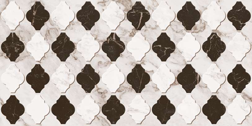 Декоративные элементы Нефрит керамика Джуно 07-00-5-08-01-06-2941, цвет серый чёрный, поверхность матовая, прямоугольник, 200x400