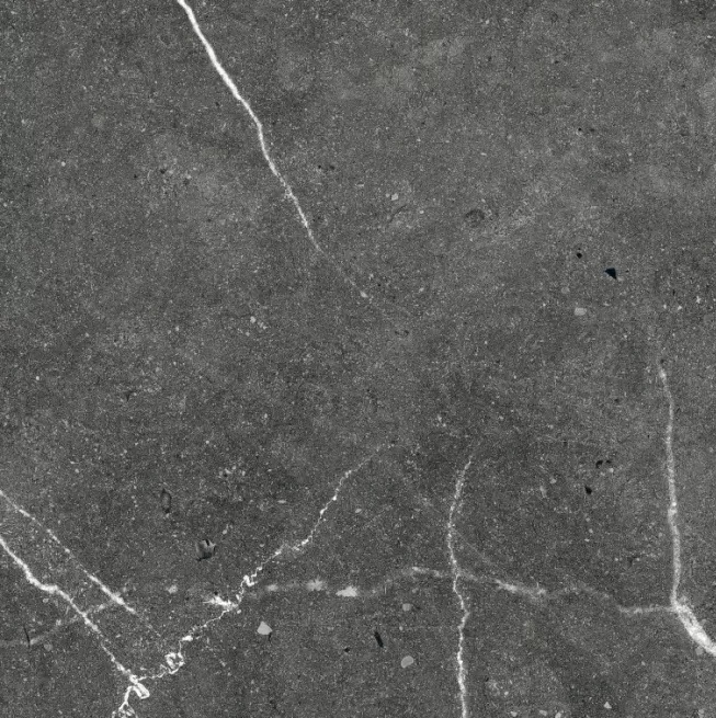 Керамогранит Cube Ceramica Dark Stone, цвет серый тёмный, поверхность матовая глазурованная, квадрат, 600x600