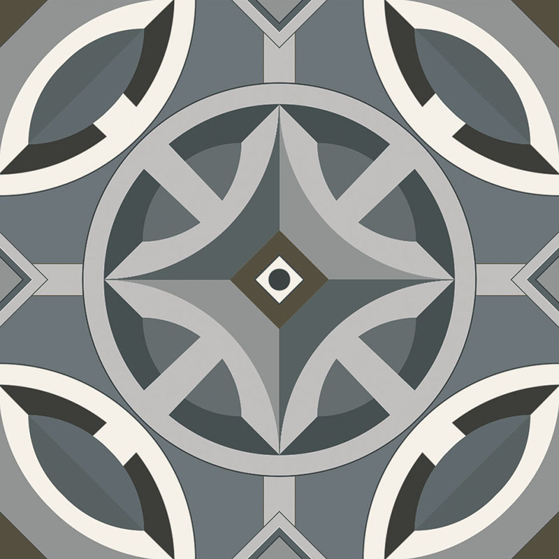 Керамическая плитка Paradyz Classy Motyw B Gres Szkl. Mat., цвет серый, поверхность матовая, квадрат, 198x198