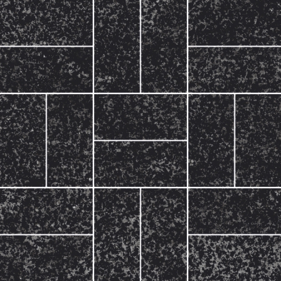 Мозаика Керамин Габбро 2 Ковры, цвет чёрный, поверхность полированная, квадрат, 300x300