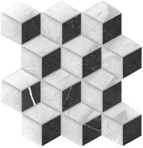 Мозаика Cersanit Royal Stone Многоцветный A-RS2L451\G, цвет чёрно-белый, поверхность глянцевая, прямоугольник, 270x280