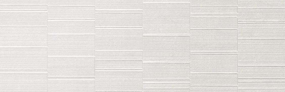 Керамическая плитка Ibero Cromat-One Pattern White Rec-Bis B112, цвет белый, поверхность матовая, прямоугольник, 400x1200