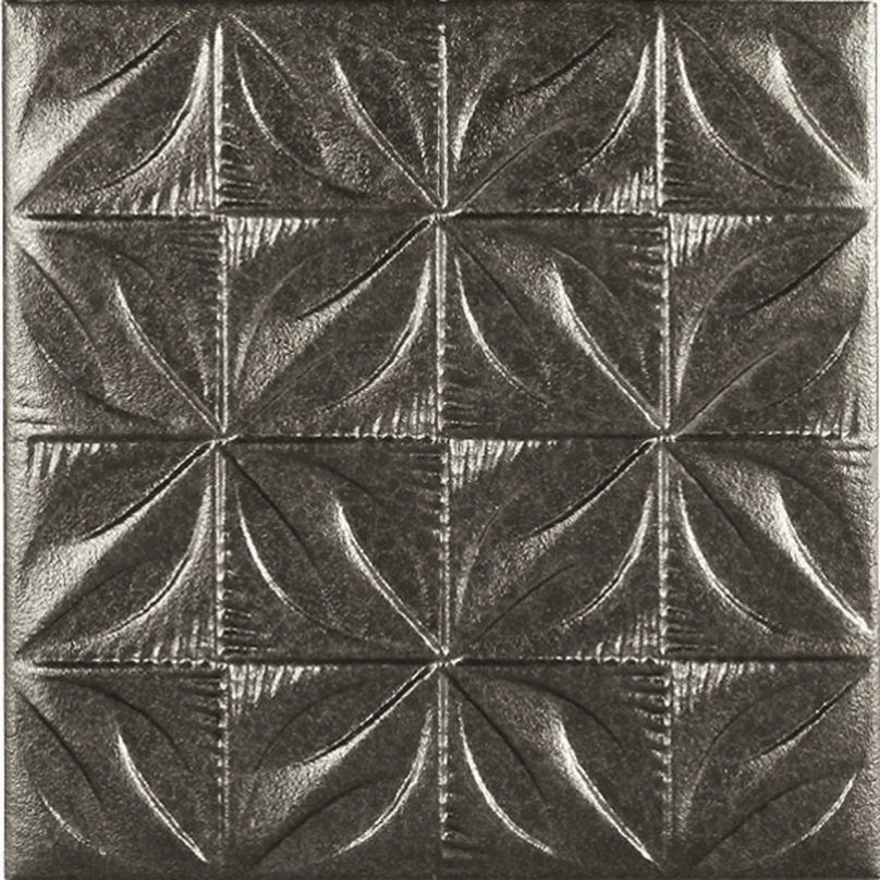 Керамическая плитка Baldocer Gamma Metalic, цвет серый, поверхность рельефная, квадрат, 150x150