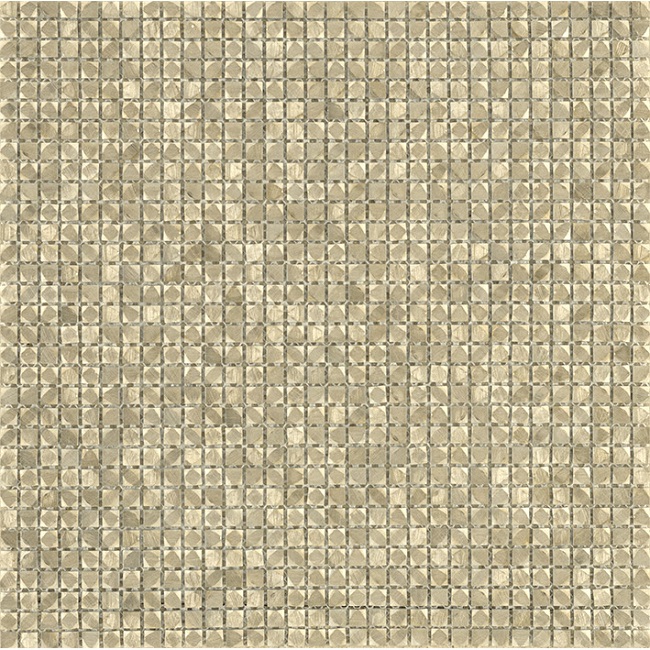 Мозаика L'Antic Colonial Gravity Aluminium Cubic Gold L241716181, цвет бежевый, поверхность глянцевая, квадрат, 305x305