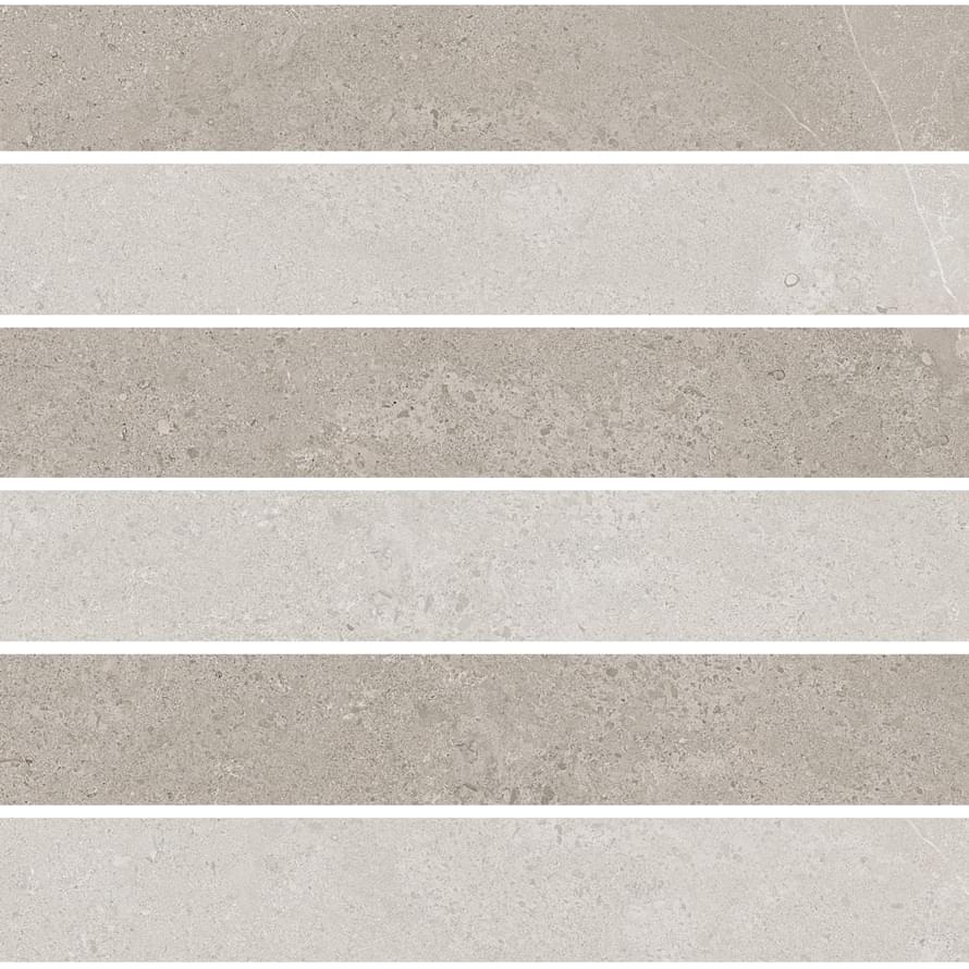 Мозаика Cerim Elemental Stone Grey Limestone Mos 3D Nat 767191, цвет серый, поверхность натуральная, квадрат, 300x300
