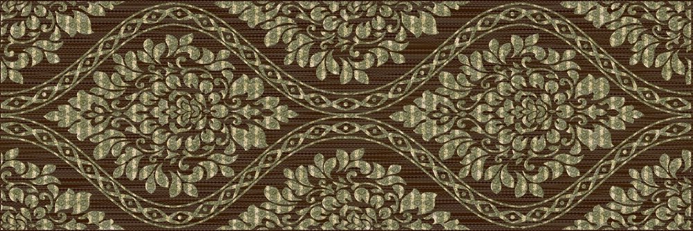 Декоративные элементы Piastrella Витара Декор Этно Коричневый, цвет коричневый, поверхность матовая, прямоугольник, 200x600