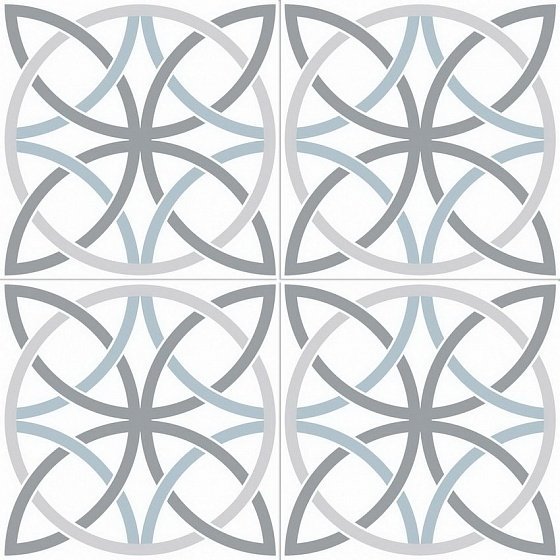 Керамическая плитка Dual Gres Chic Bosham White, цвет белый, поверхность матовая, квадрат, 450x450