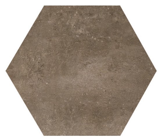 Керамогранит Dom Approach Brown Esagona, цвет коричневый, поверхность матовая, прямоугольник, 346x400