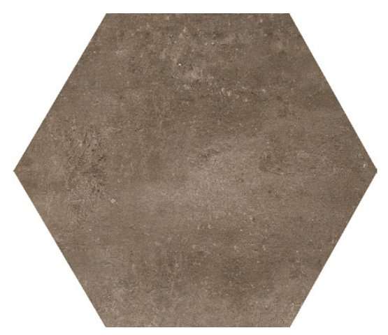 Керамогранит Dom Approach Brown Esagona, цвет коричневый, поверхность матовая, прямоугольник, 346x400