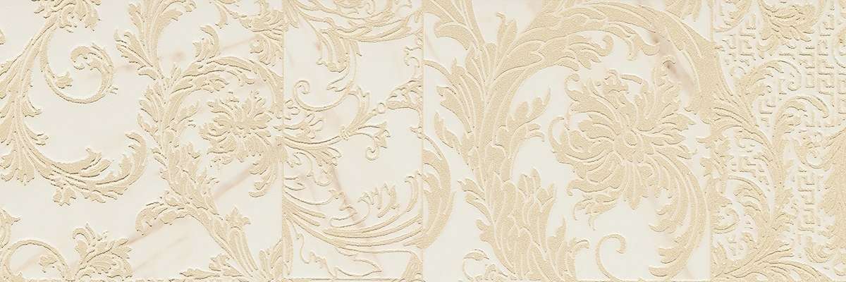 Декоративные элементы Versace Marble Fas.20 Patchwork Bianco 240721, цвет белый, поверхность лаппатированная, прямоугольник, 195x585