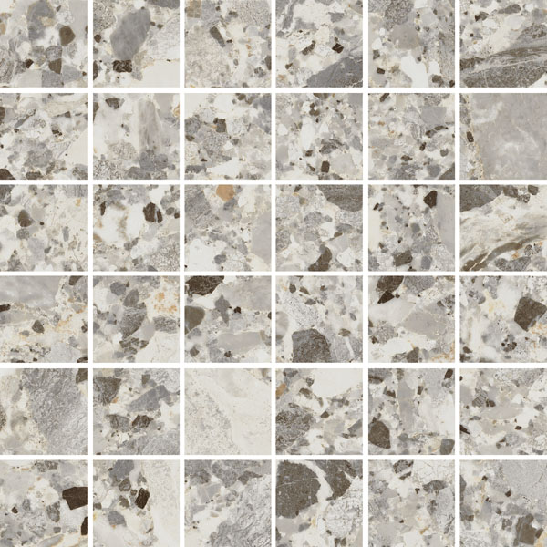 Мозаика Monocibec Chiaroscuro Salar Mosaico Nat Rett 120224, цвет серый, поверхность матовая, квадрат, 300x300