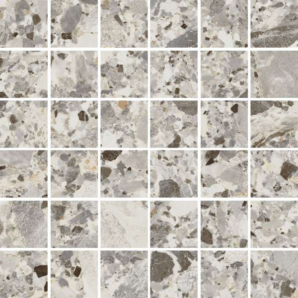 Мозаика Monocibec Chiaroscuro Salar Mosaico Nat Rett 120224, цвет серый, поверхность матовая, квадрат, 300x300