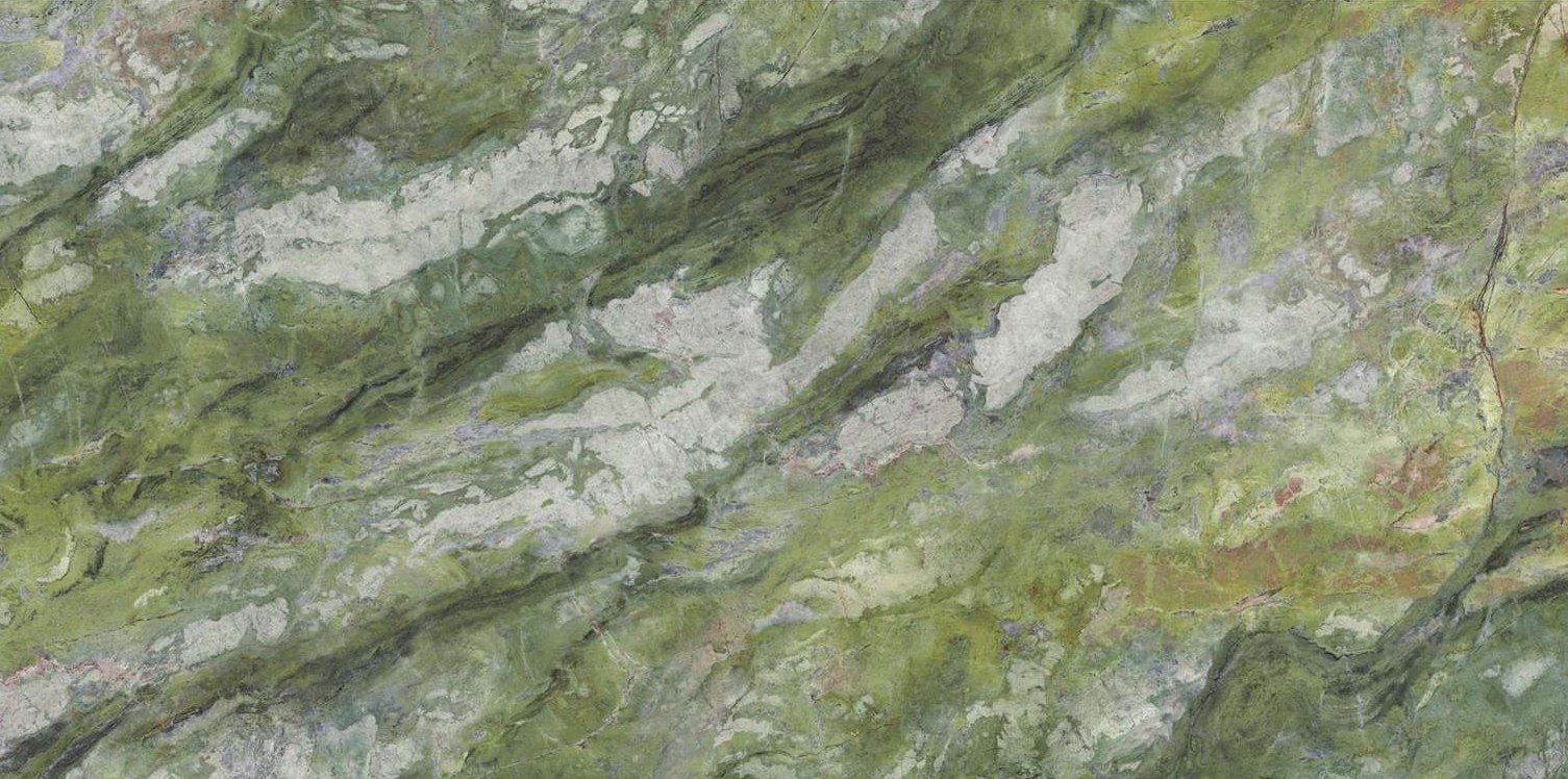 Керамогранит FMG Connemarble Irish Luc. L175487MF6, цвет зелёный, поверхность полированная, прямоугольник, 750x1500